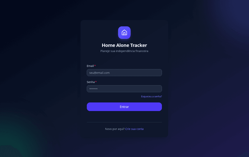 Print do projeto: Home Alone Tracker